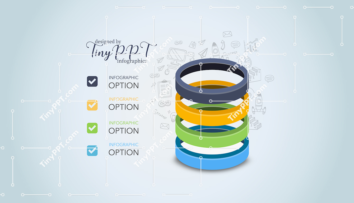 Cycle Layered Rings Infographic PPT