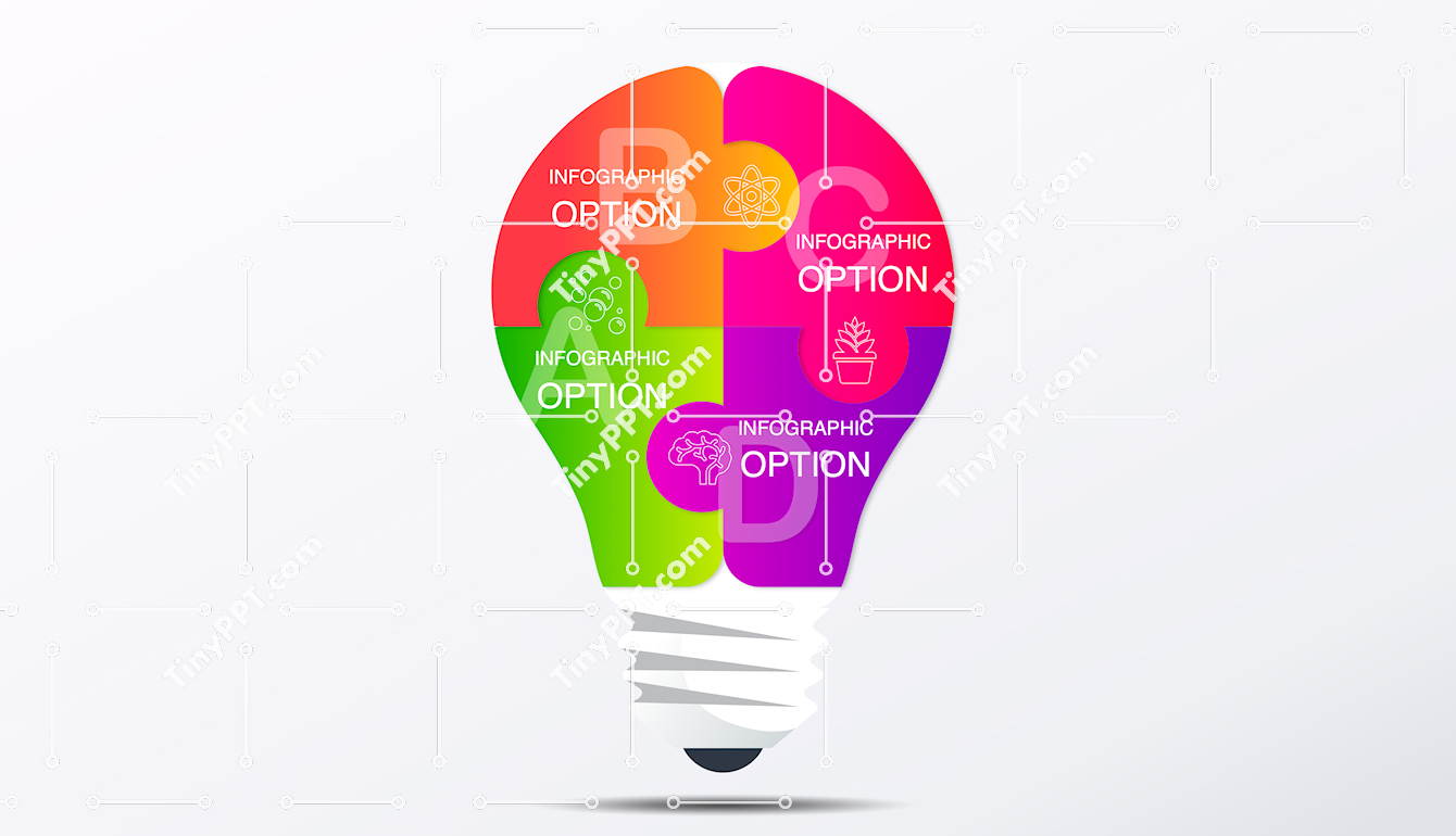 Idea Bulb Segmented Infographic Slide