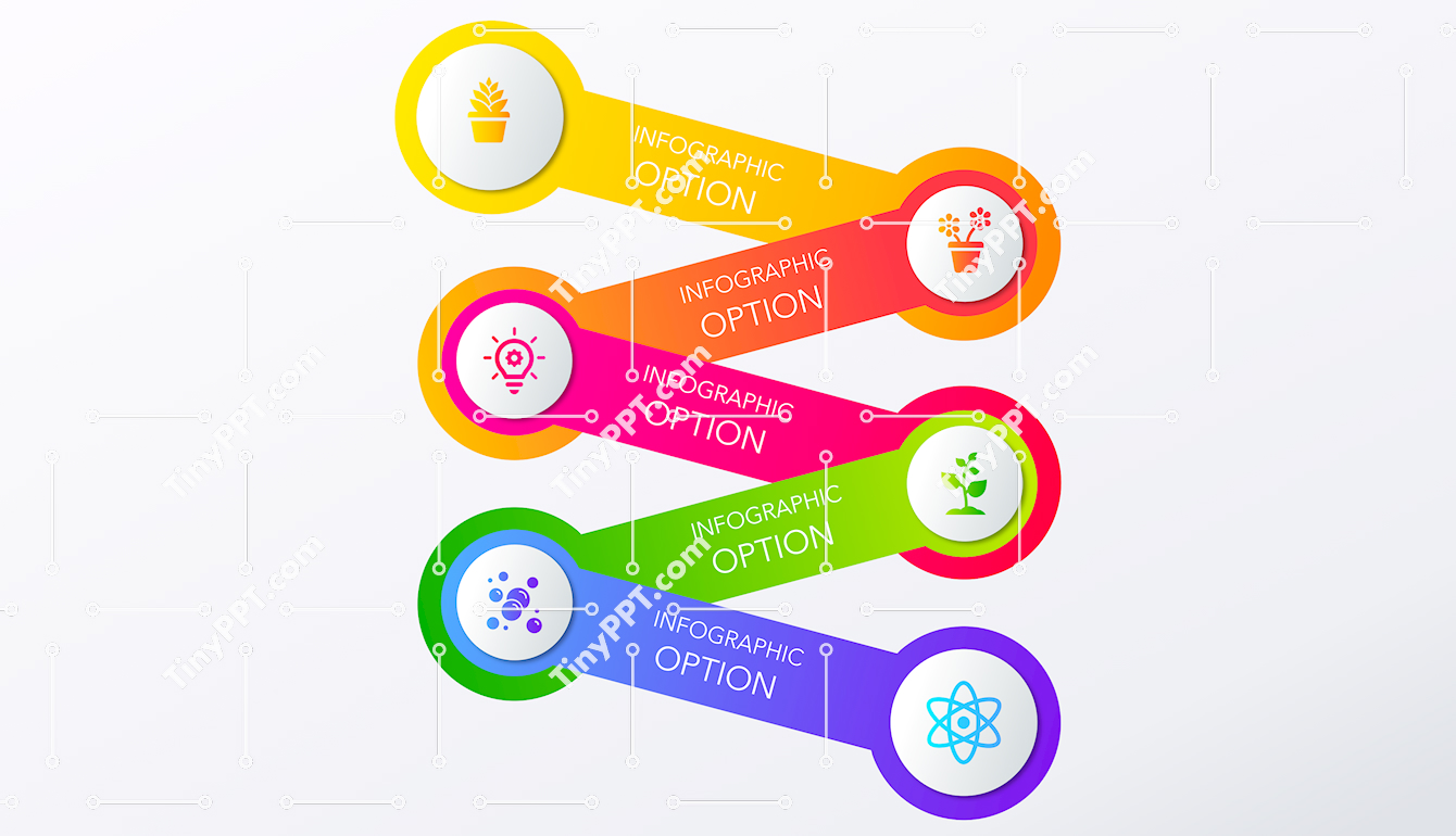 Linked Process Bars PowerPoint Diagram