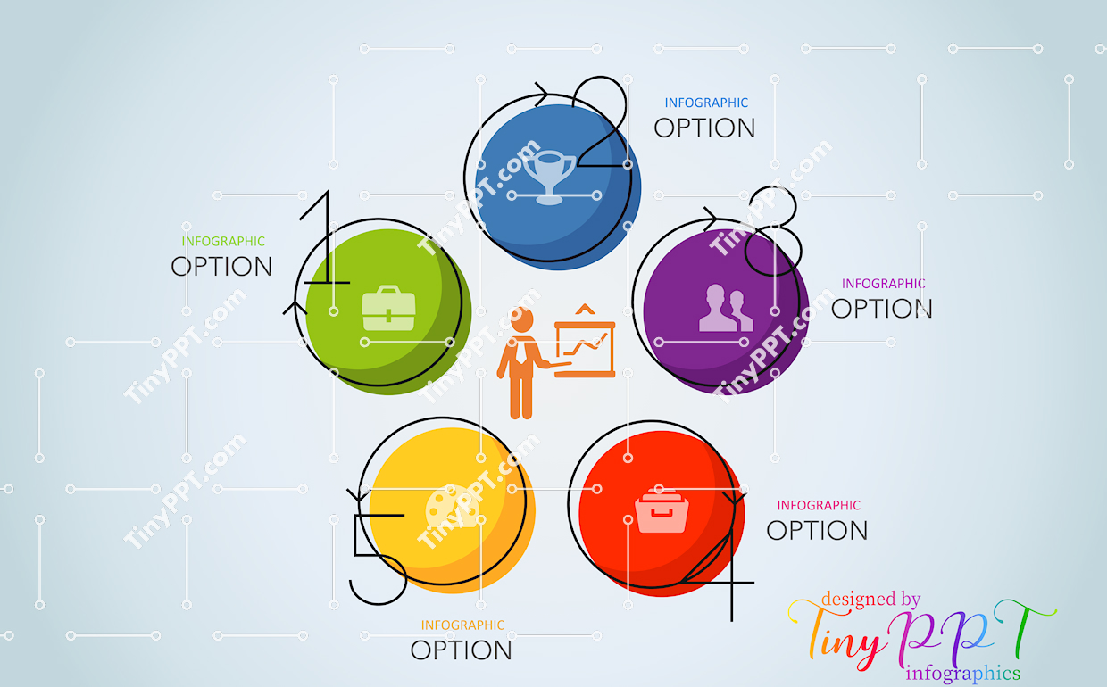 Circular Options Business Infographic PPT