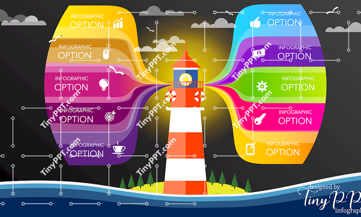 Process Lighthouse Infographic PPT