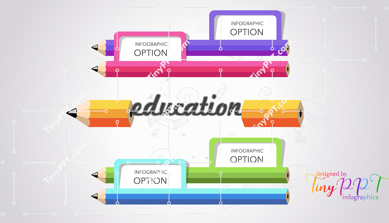 Education Pencil Infographic Template