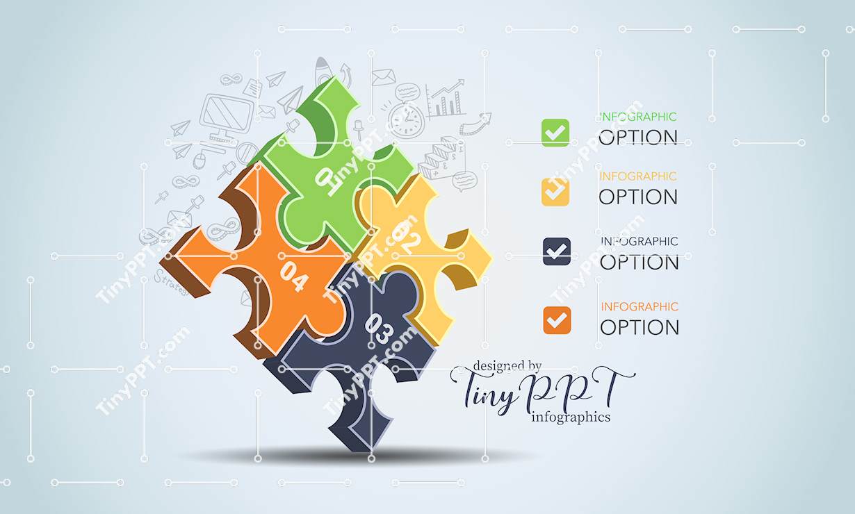 Puzzle Steps PPT Slide