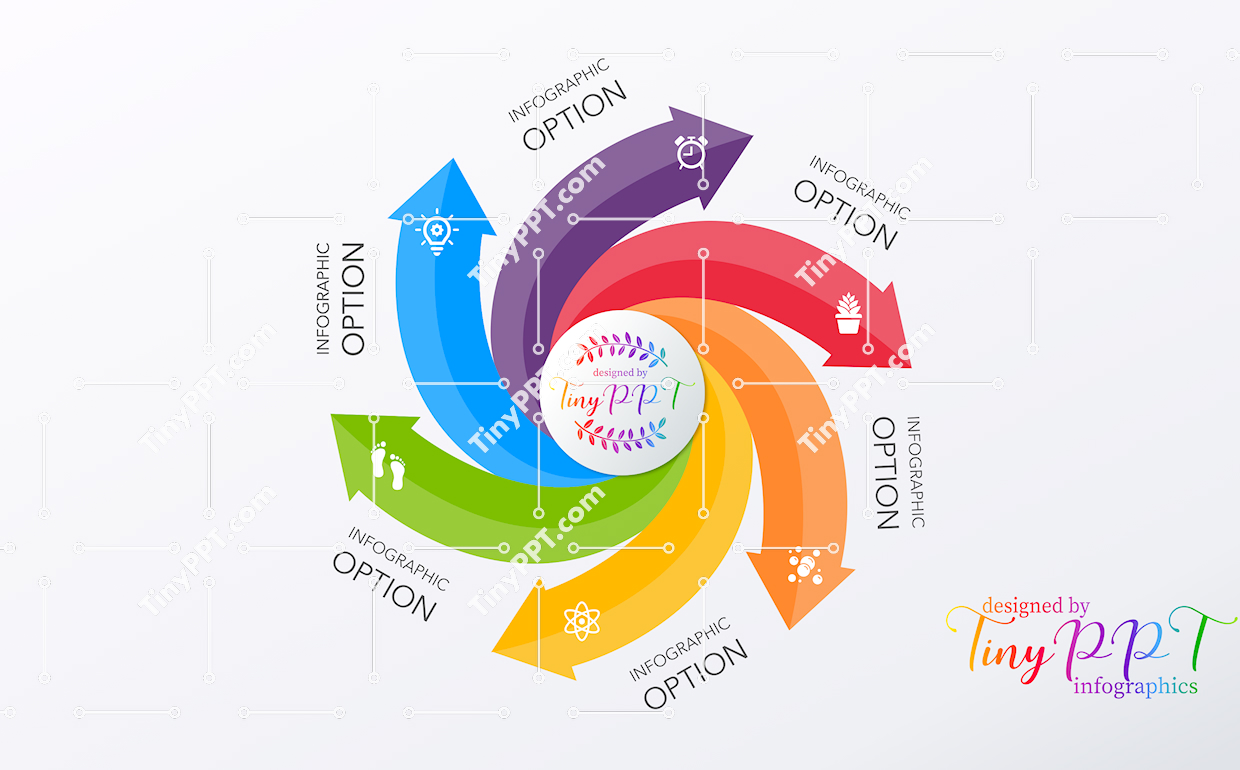 Spiral Process Infographic PPT Slide