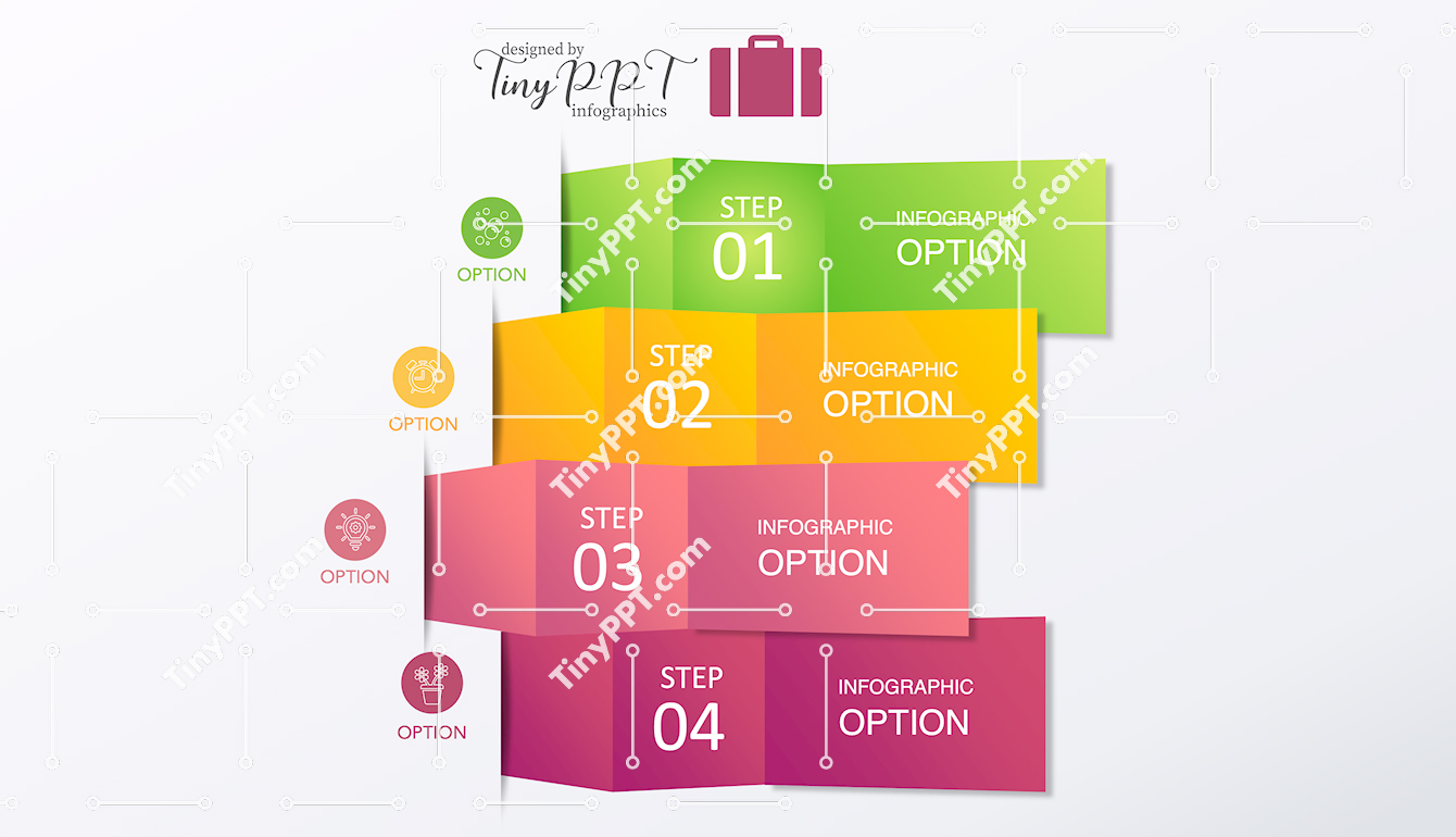 Stacked Steps Process Infographic
