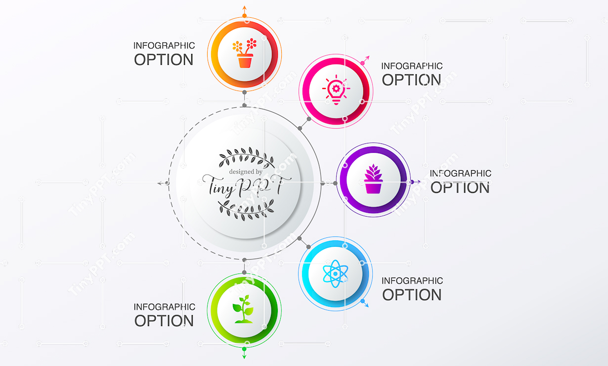 Connected Nodes Infographic PPT Template