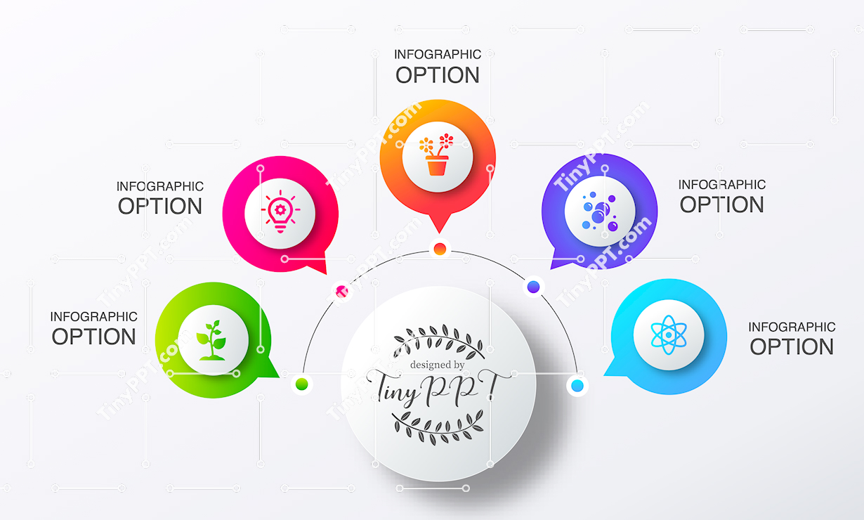 Radial Idea Process PowerPoint Template