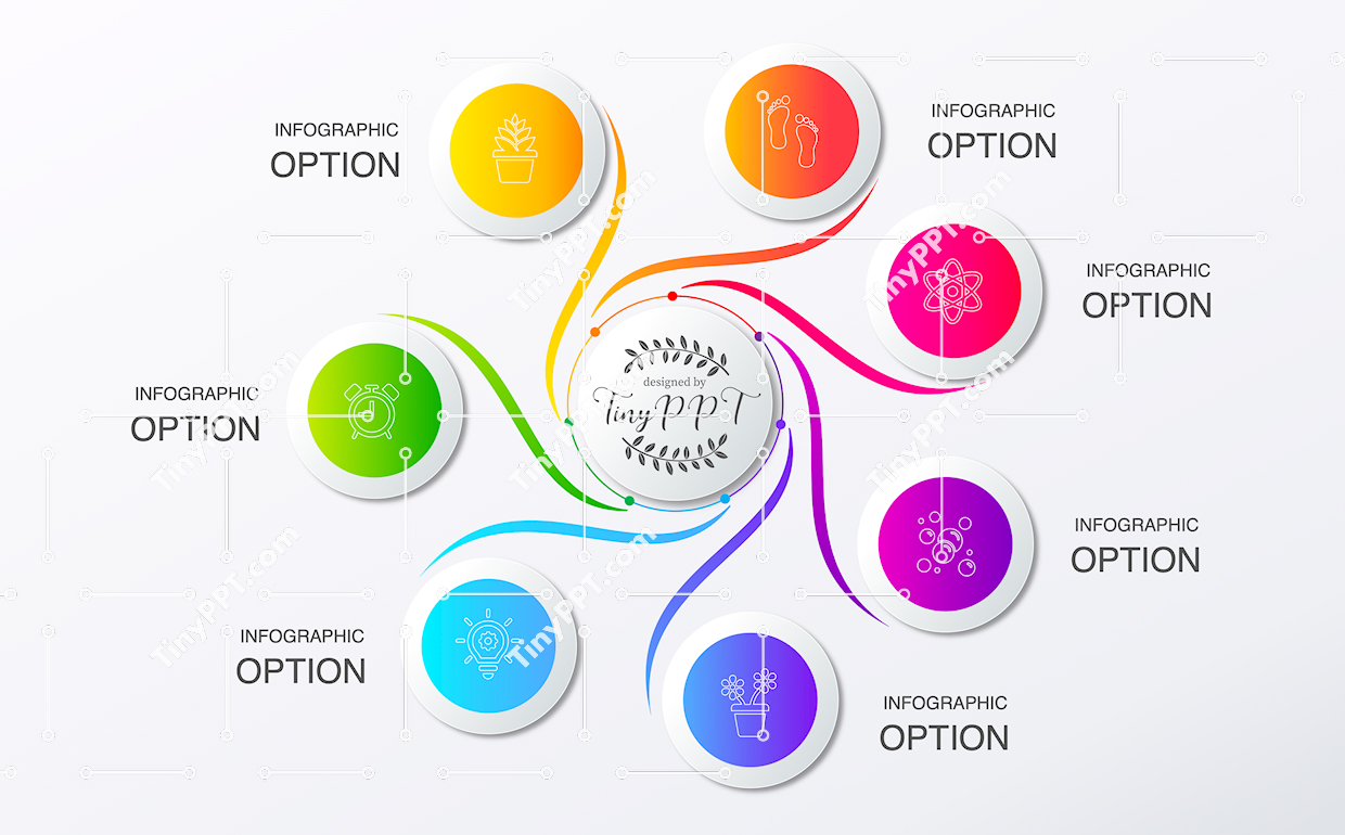Connected Nodes Infographic PowerPoint