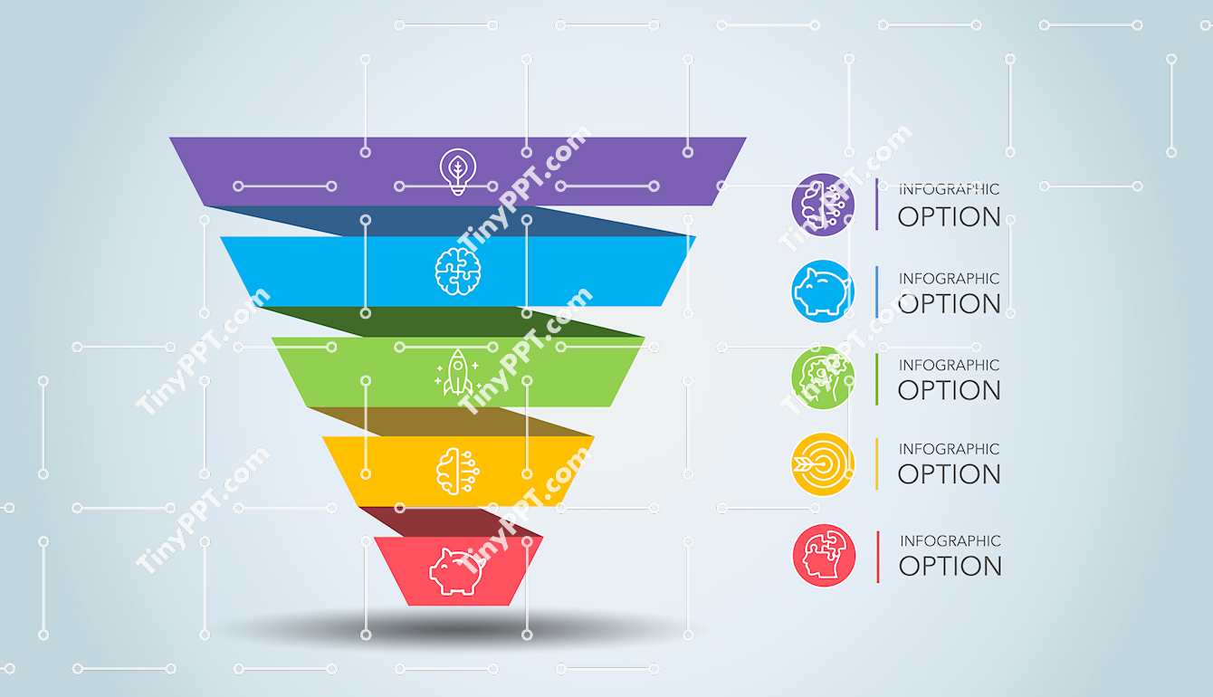 Stacked Funnel Infographic PowerPoint