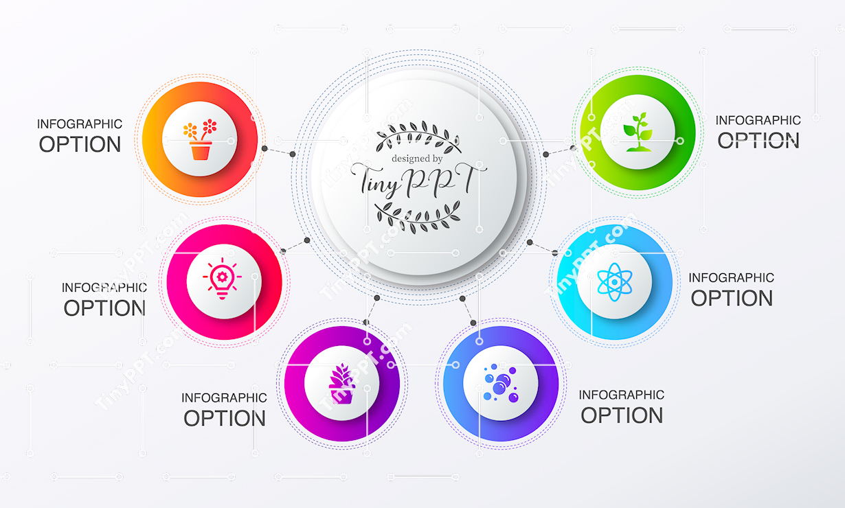 Radial Concept Infographic PowerPoint