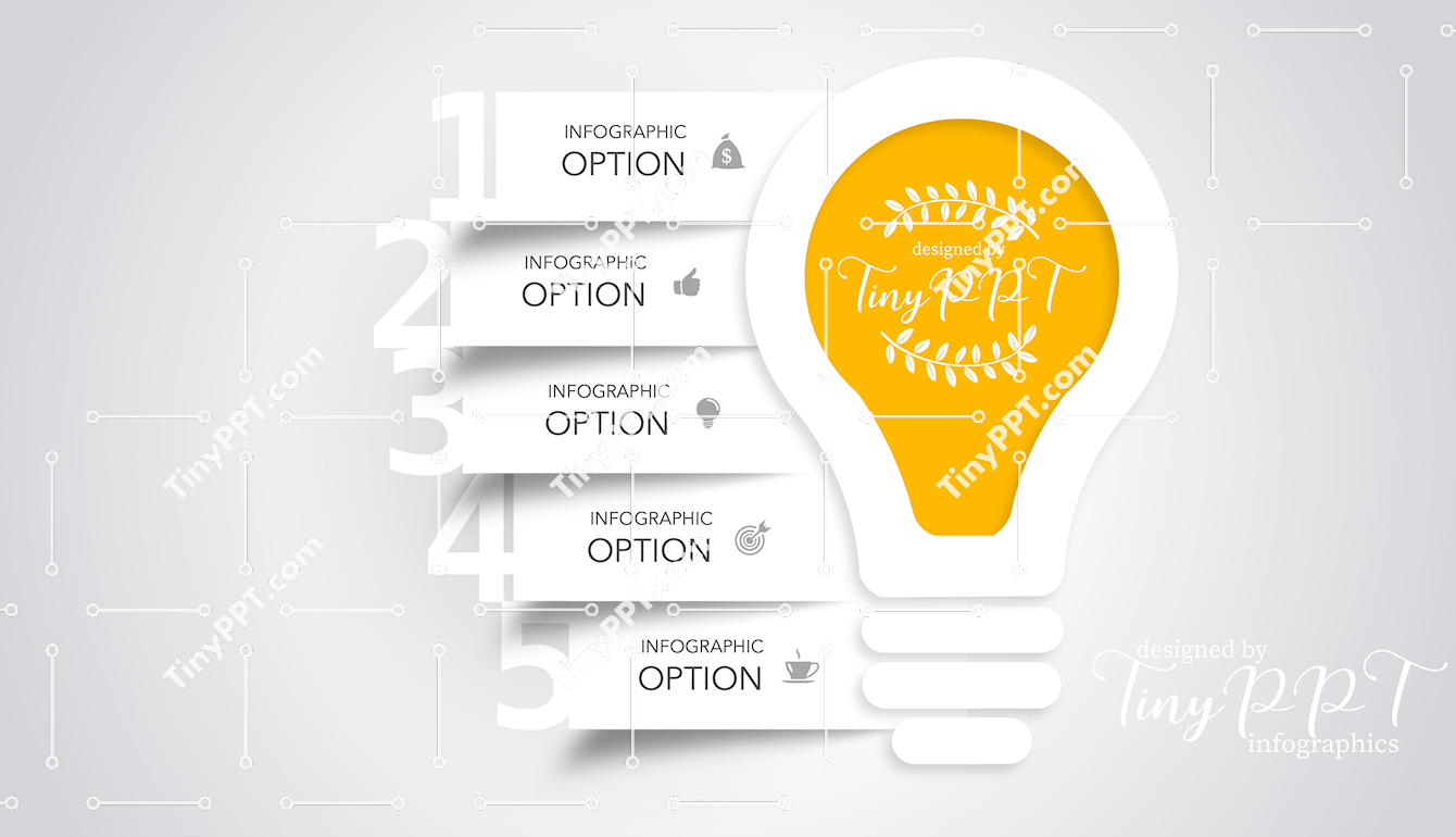 Idea Lightbulb Steps PPT