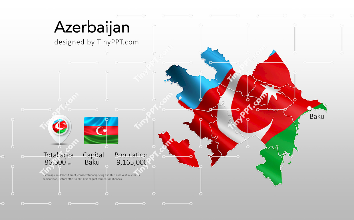 Azerbaijan Country Map PPT