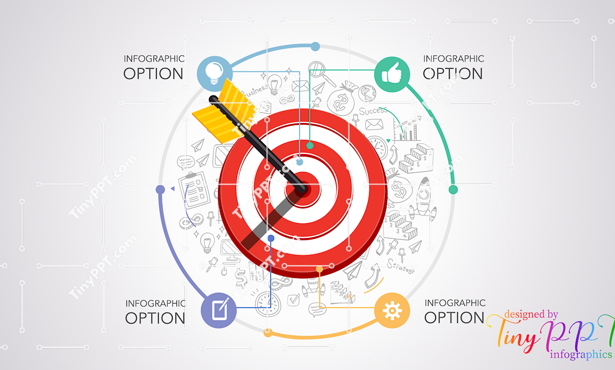 Process Infographic PPT Target Strategy