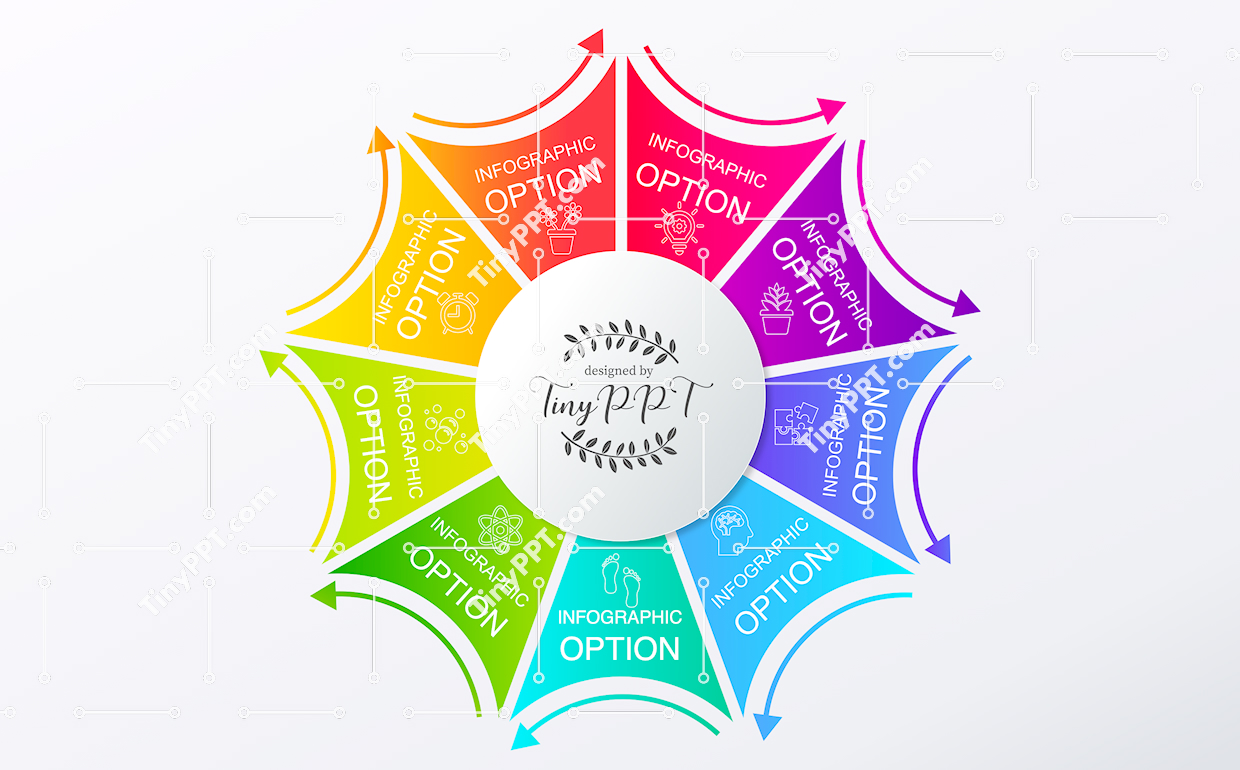 Radial Segment Infographic PowerPoint