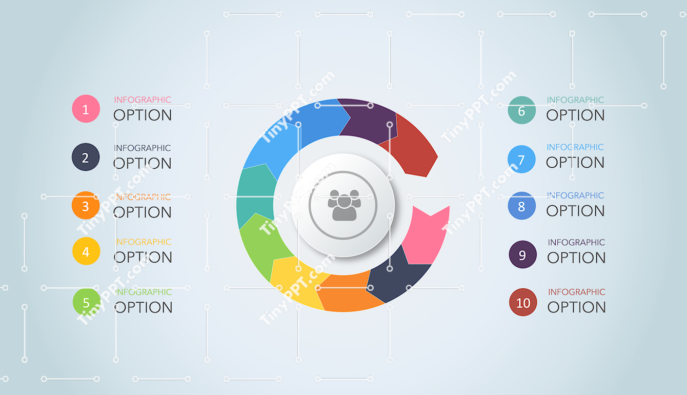 Cycle Wheel Diagram PPT Slide
