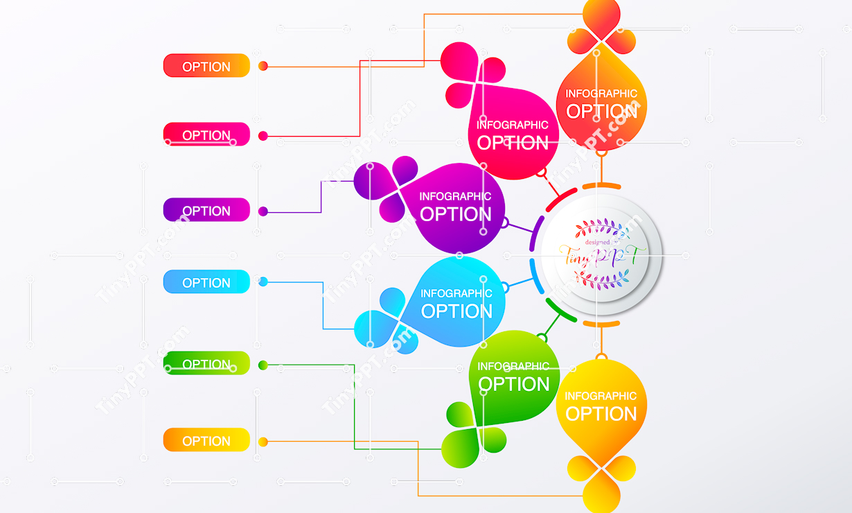 Connected Nodes Infographic PowerPoint
