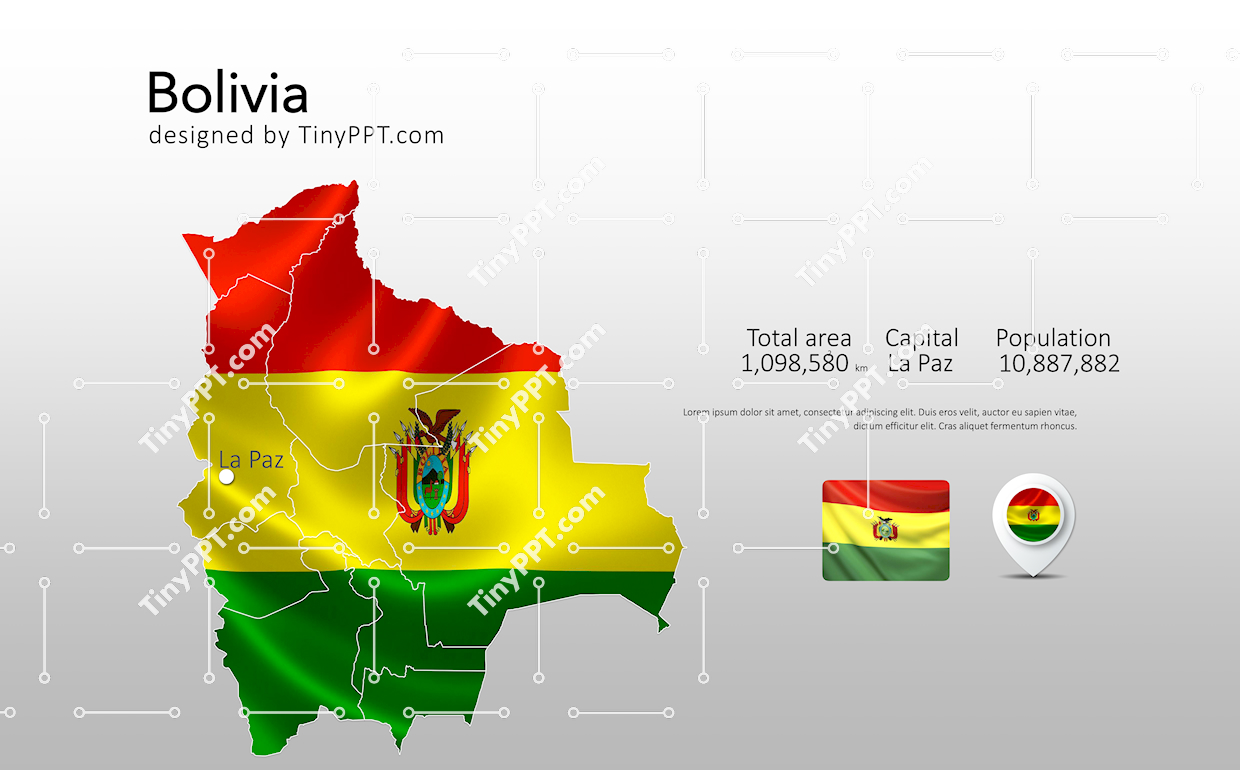 Country Map Bolivia PPT