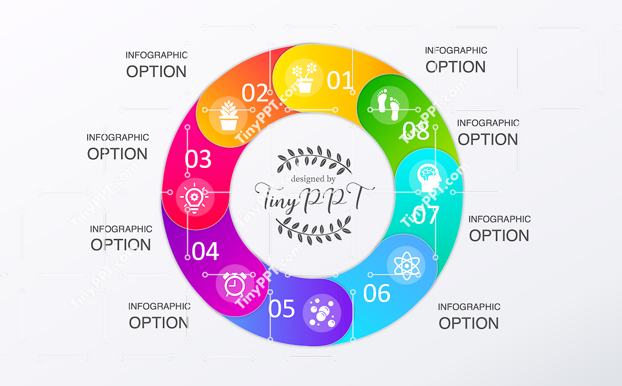 Circular Steps Diagram PPT Slide