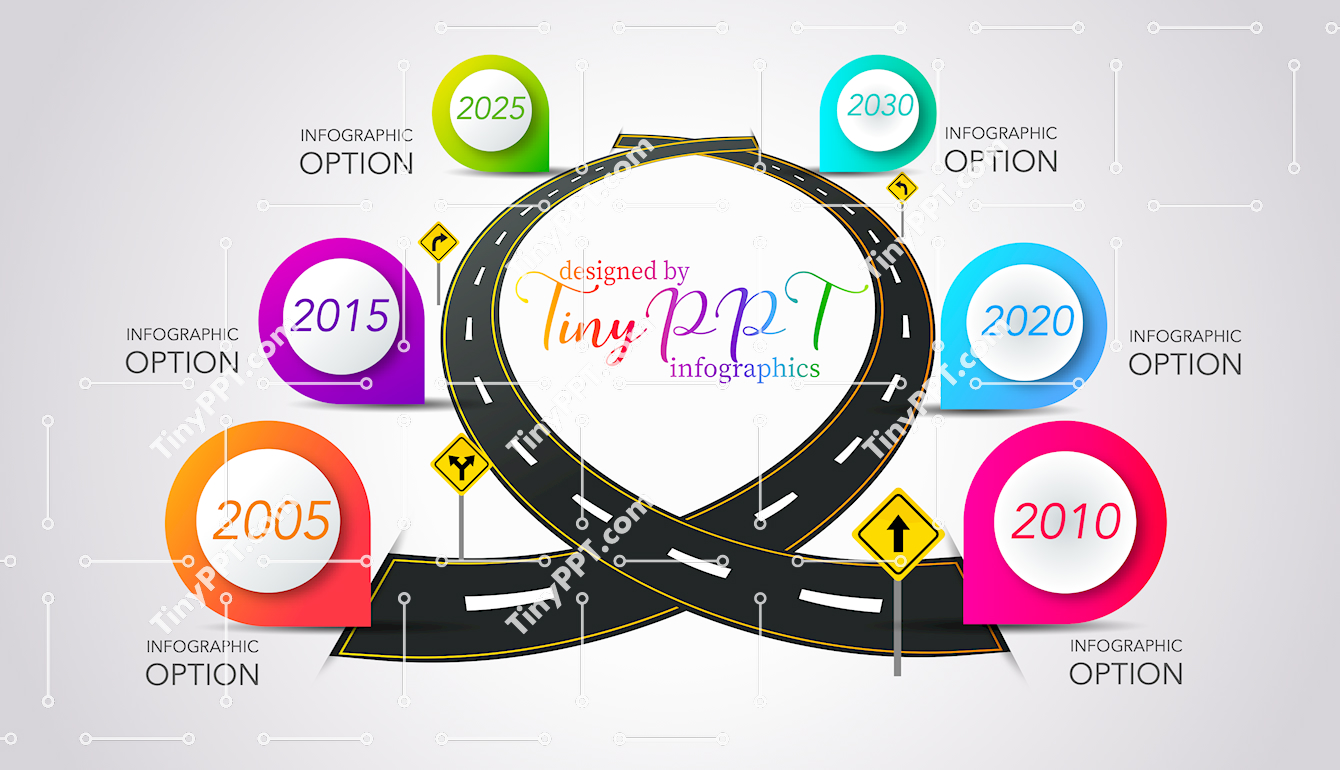 Timeline Loop Infographic PPT Slide