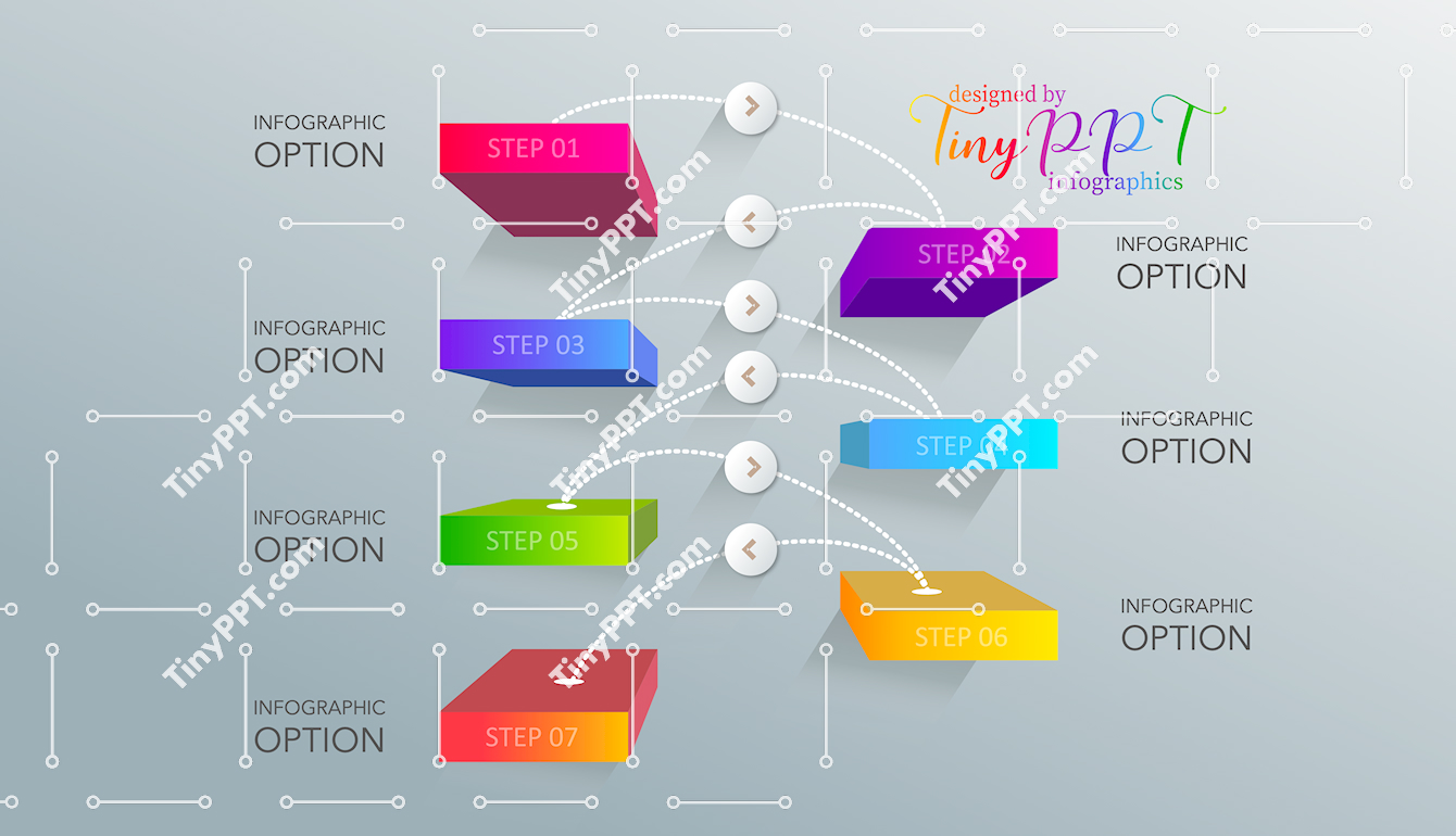 Step Mapping Infographic PPT Slide