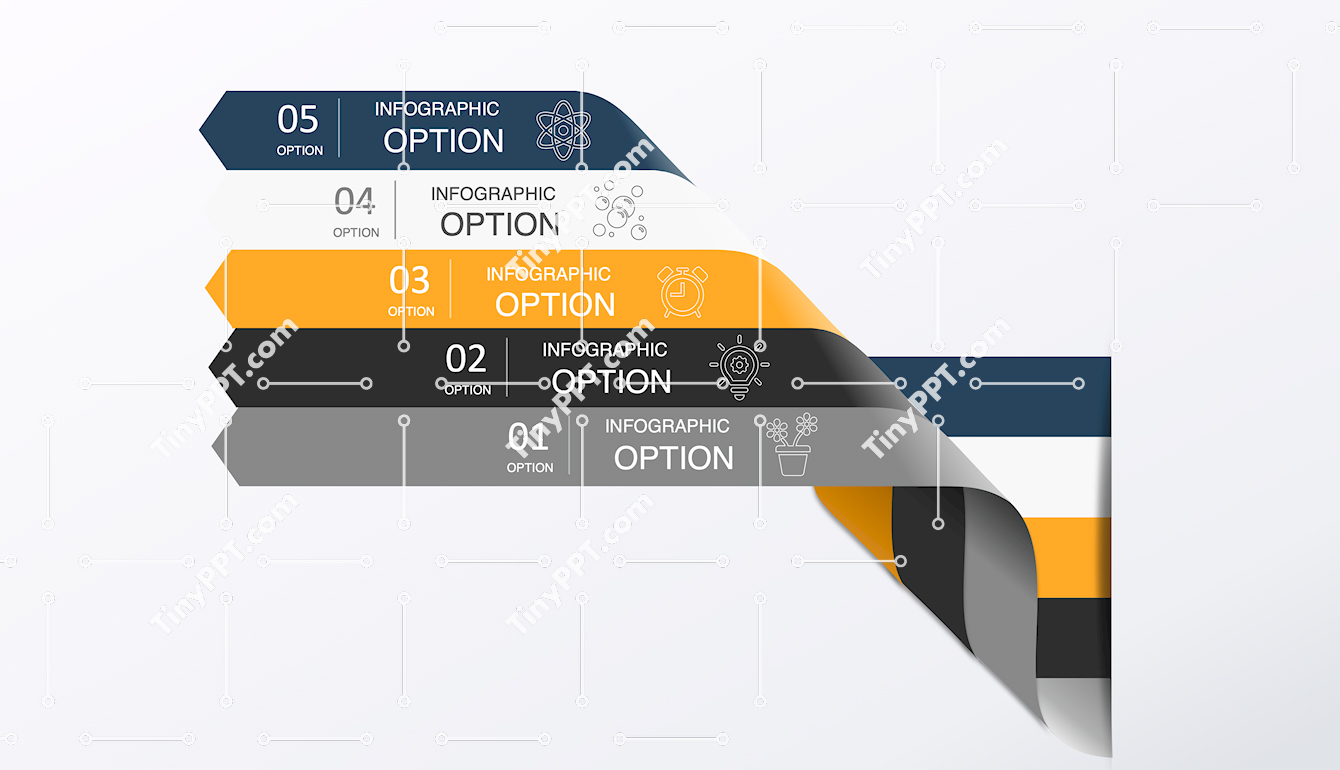 Infographic Folded List PPT