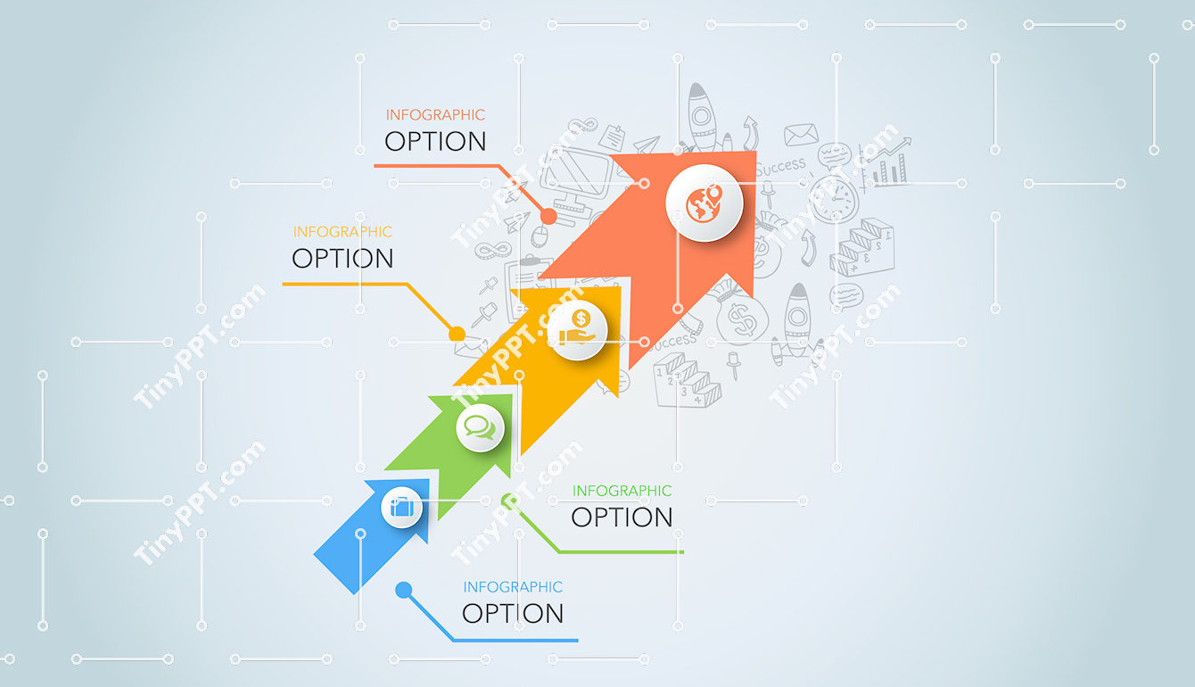 Directional Loop Infographic PowerPoint