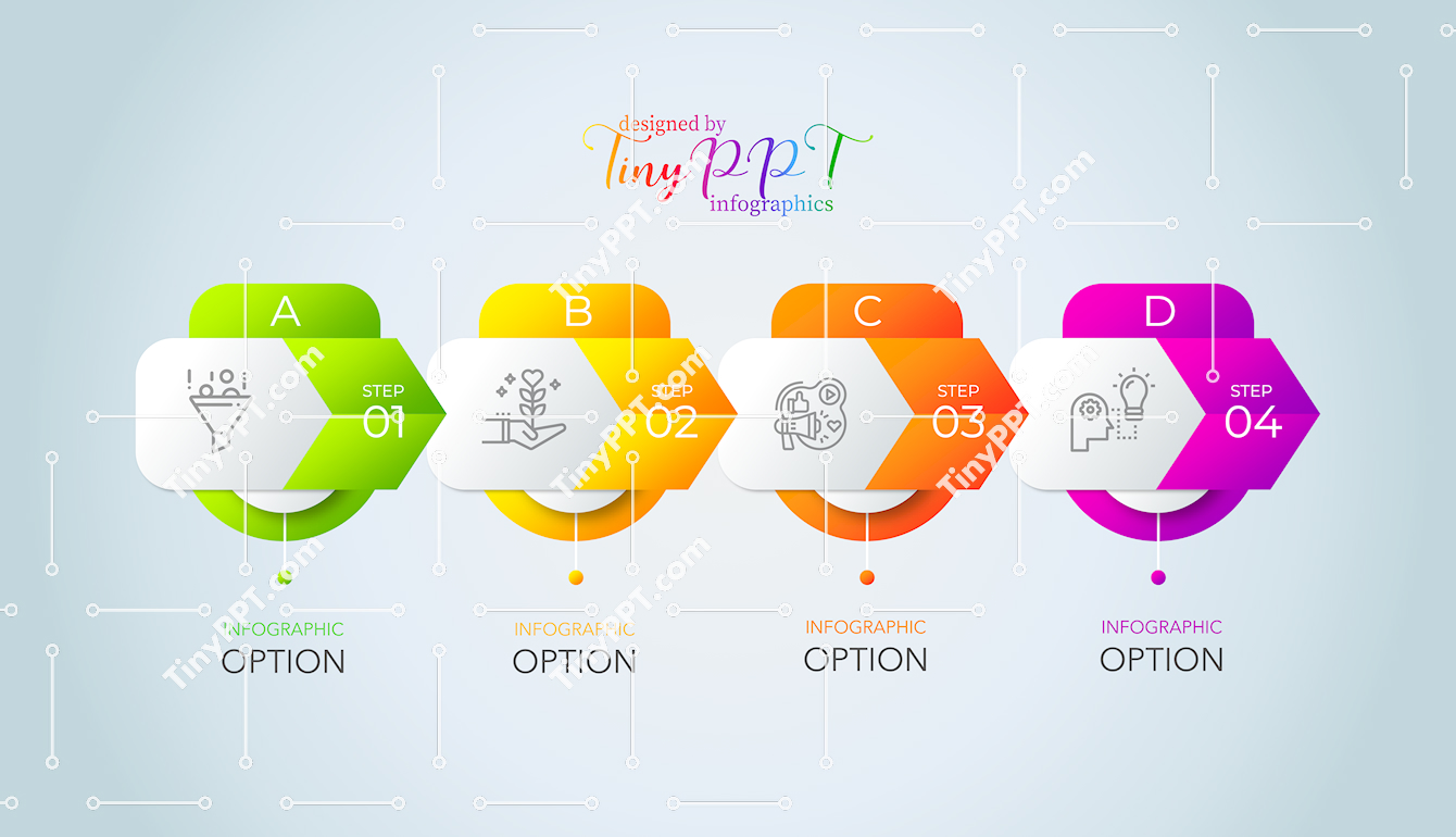 Labeled Flow Infographic PPT Slide