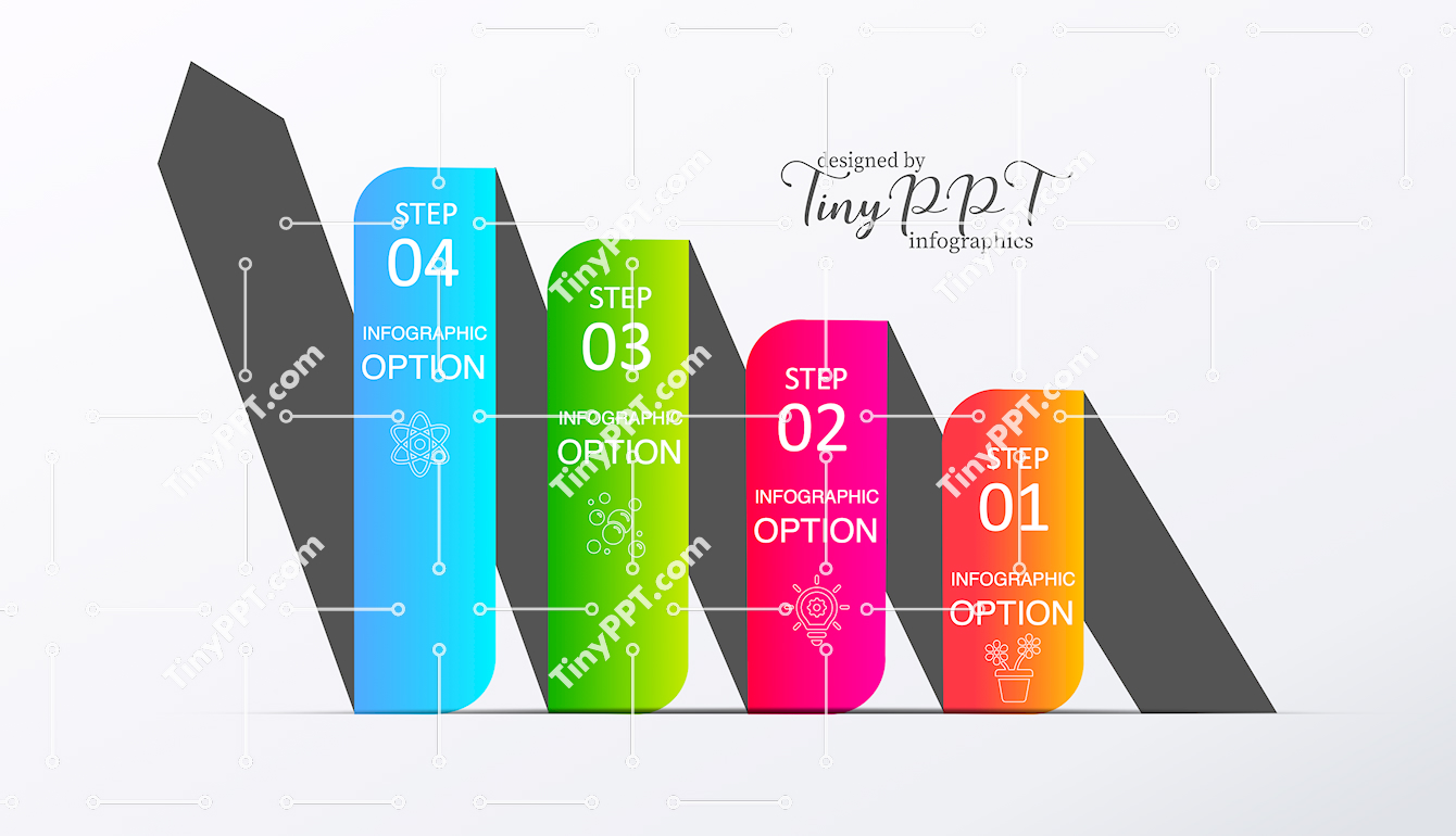 Step Bars Vertical Process PPT