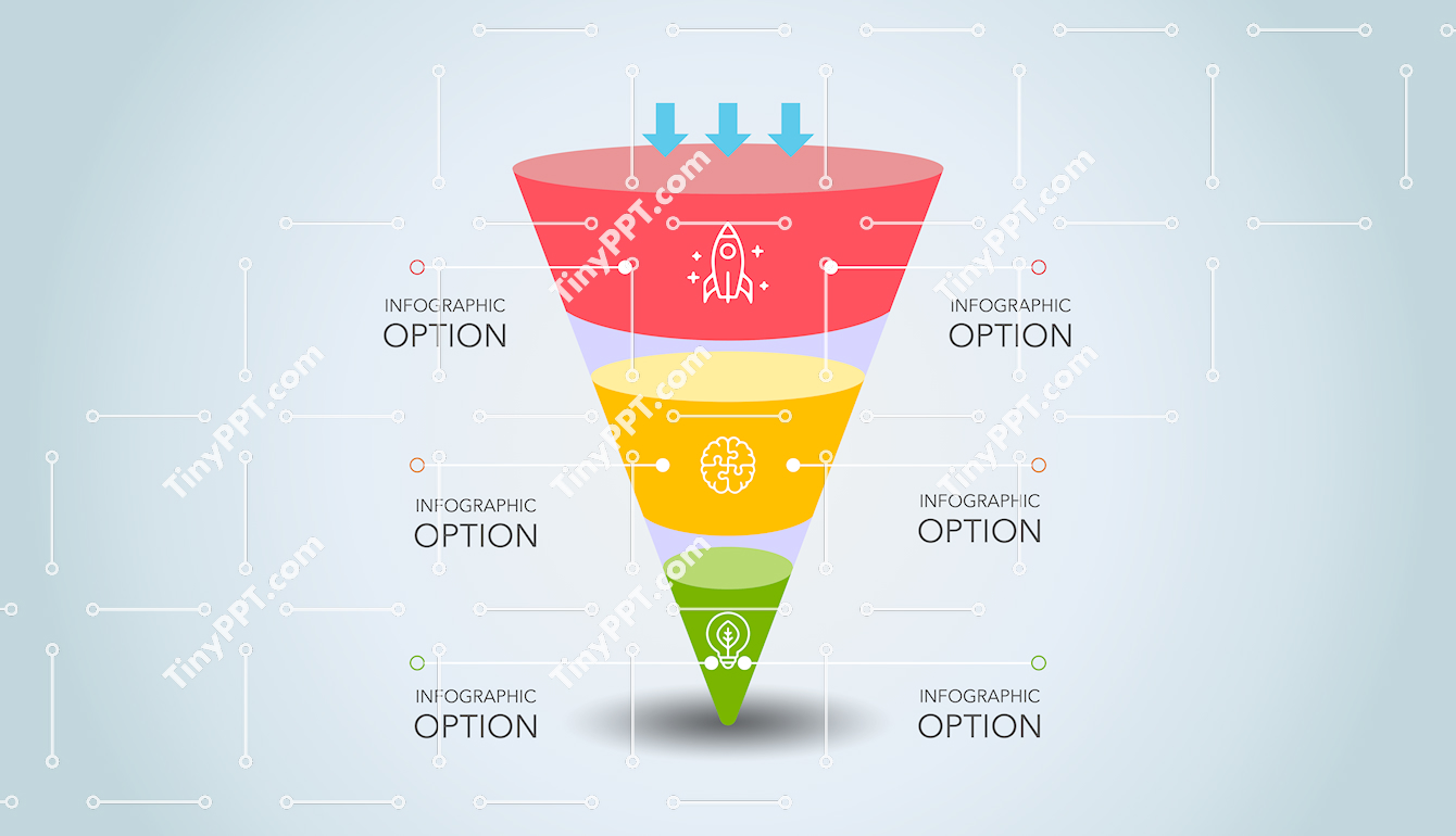 Inverted Funnel Process Infographic PPT