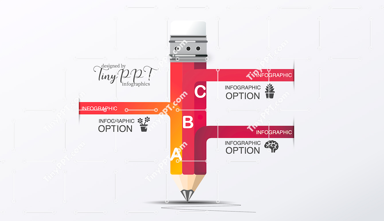 Process Direction Pencil Infographic