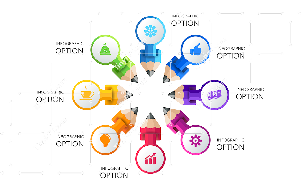 Creative Idea Wheel Infographic PPT