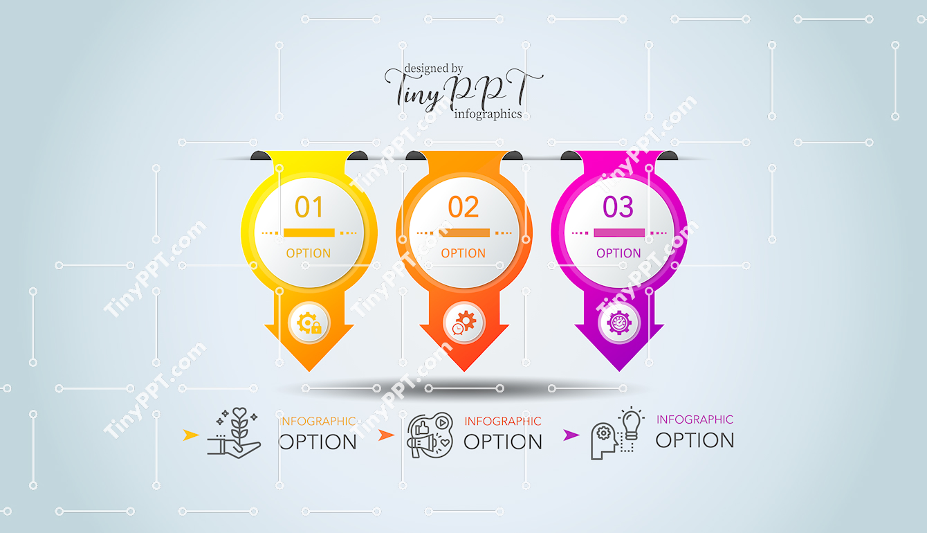 Vertical Option Tags PPT Slide