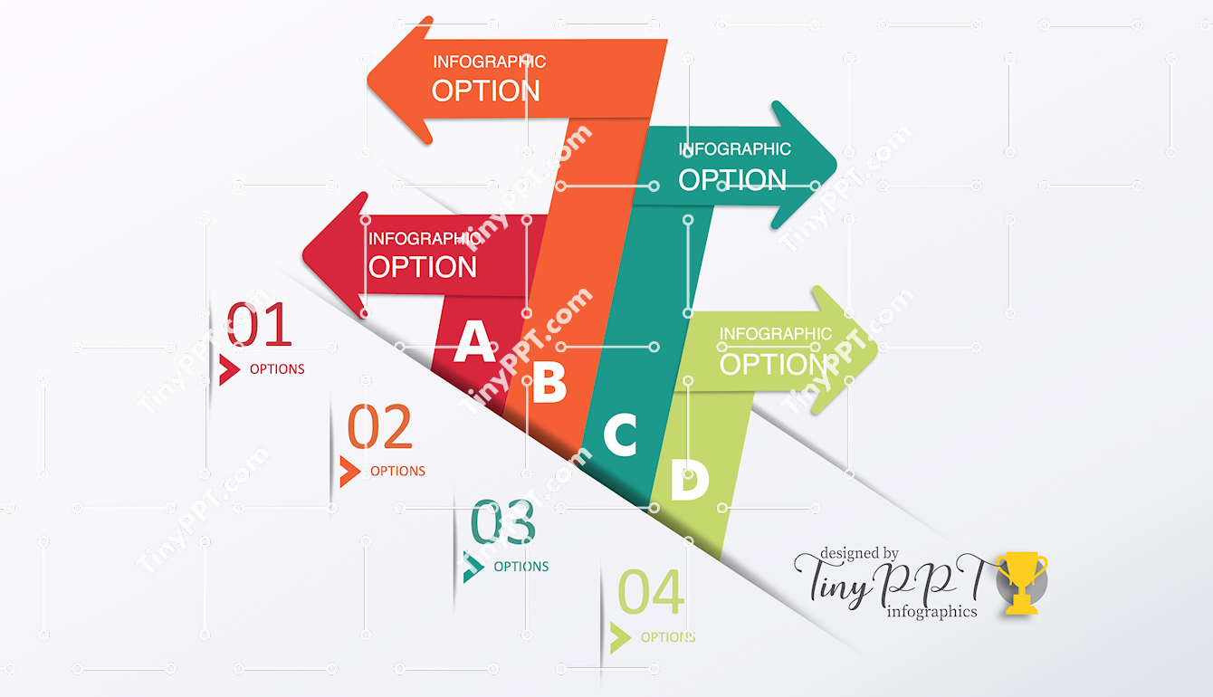 Numbered Arrow Process PPT