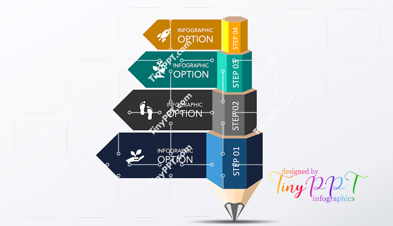 Vertical Steps Process Diagram PPT