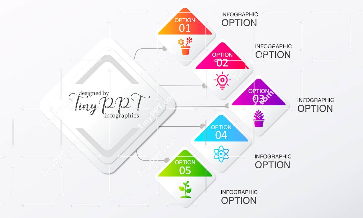 Diamond Flowchart Infographic Template