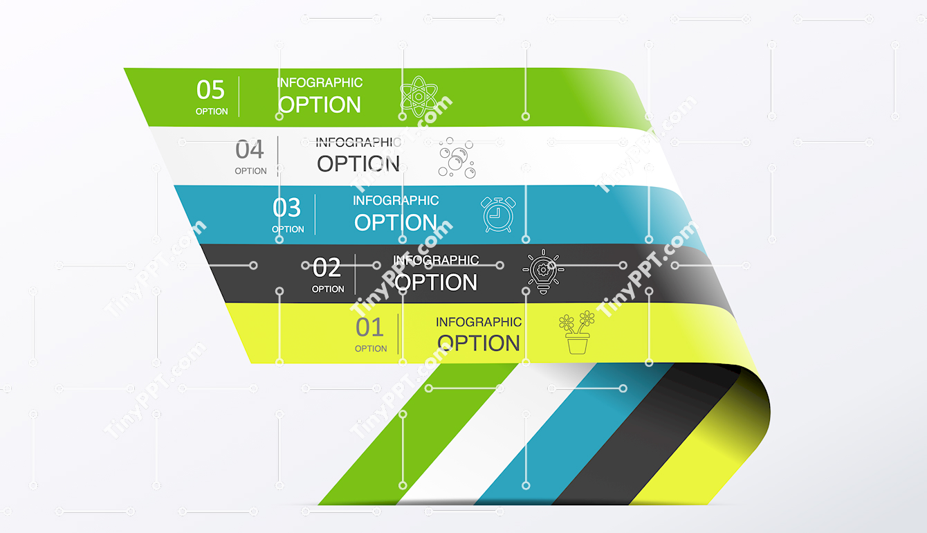 Flowing Ribbon Roadmap Slide