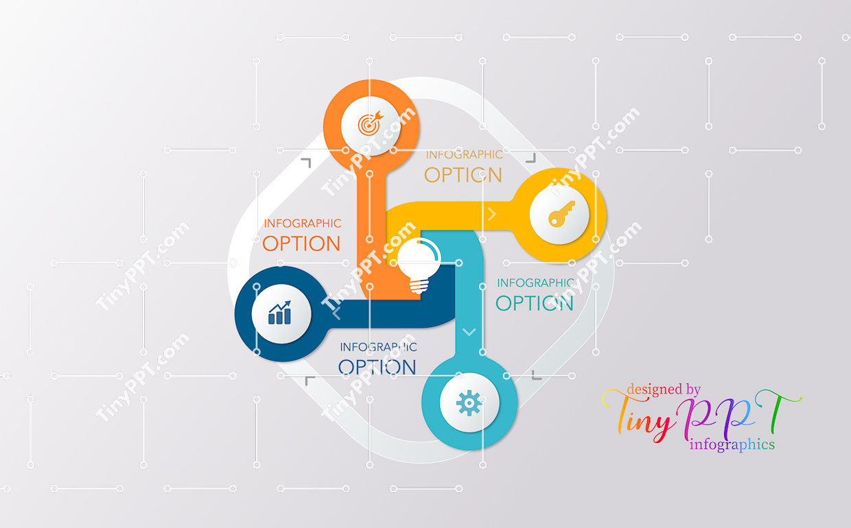 Connected Steps Cycle PPT Template