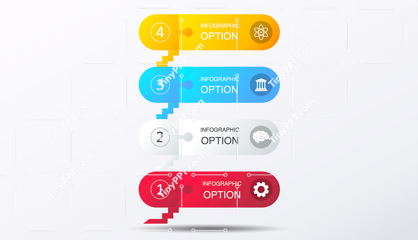 Numbered Flow Steps PowerPoint Slide