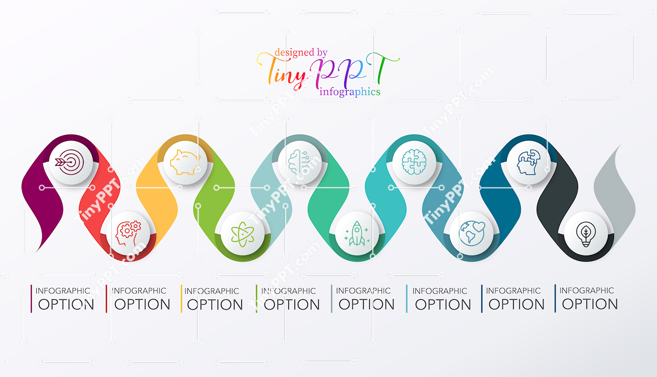 Curved Process Flow Infographic Template