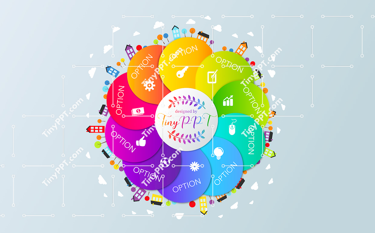 Multi Option Cycle Infographic Template