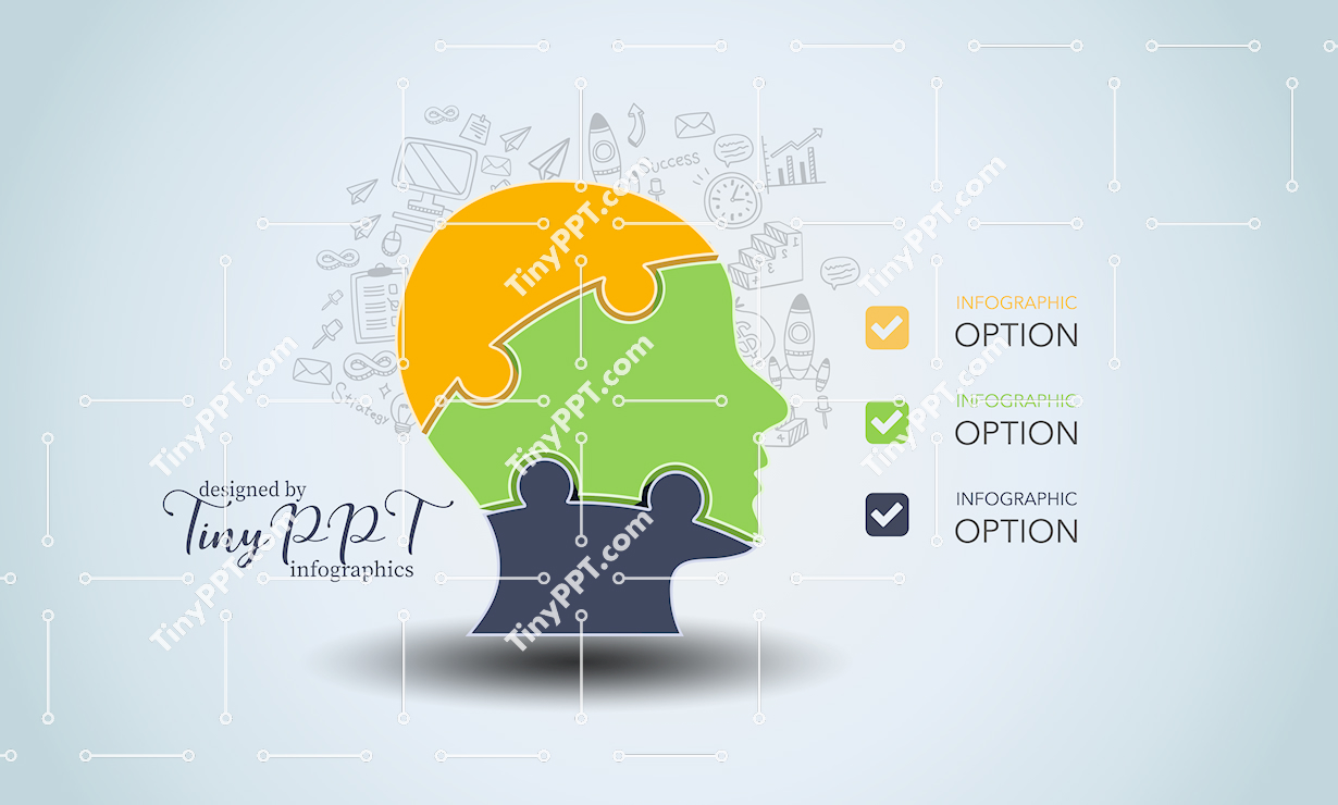Puzzle Head Infographic PPT