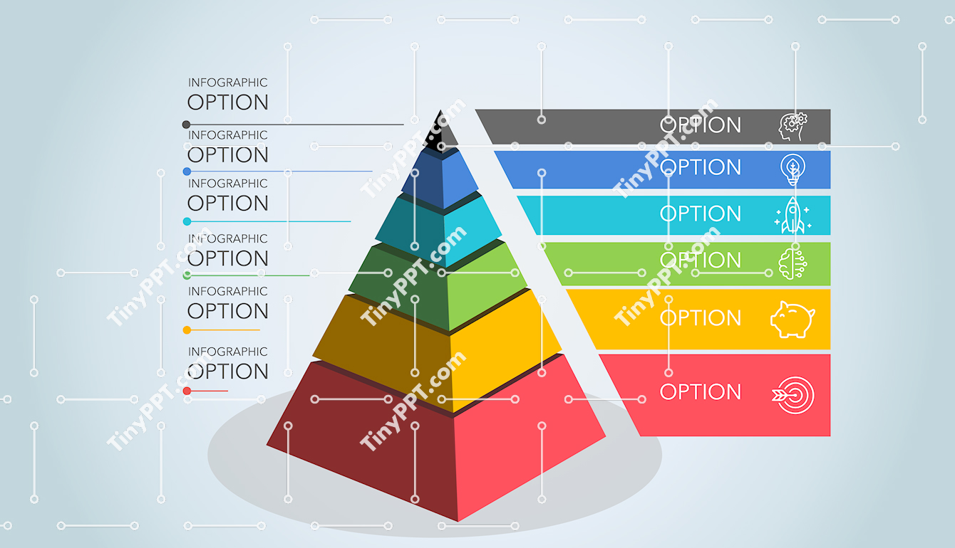3D Pyramid Diagram PPT Template
