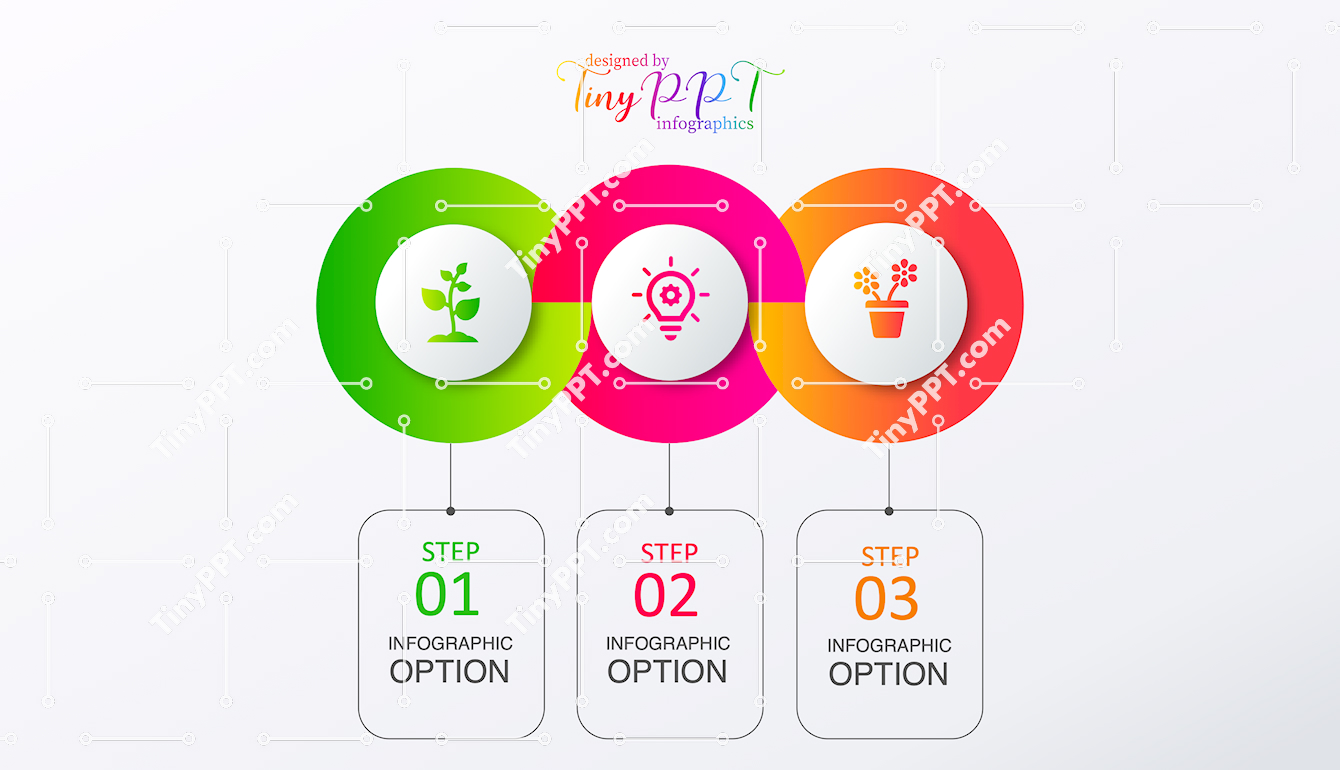 Three Step Process Infographic Slide