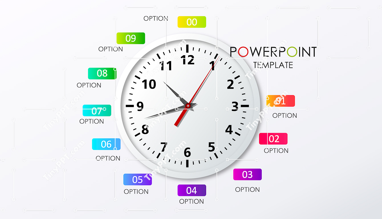 Clock Diagram Infographic PPT