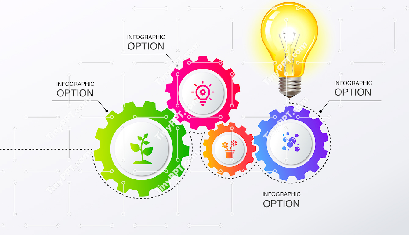 Creative Gear Process PPT Slide