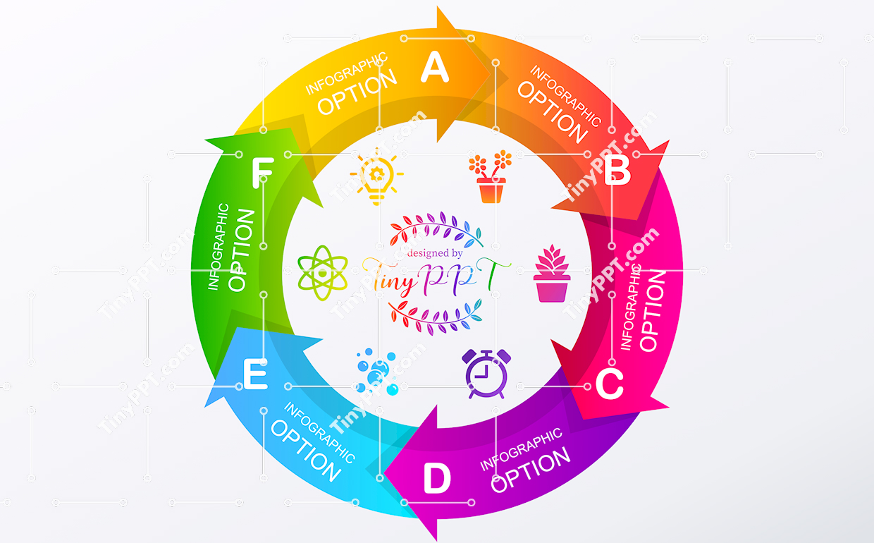 Circular Steps Diagram PPT