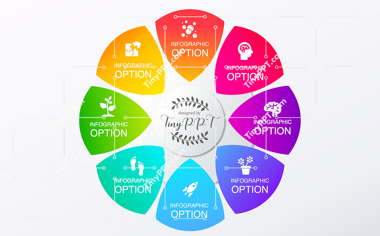 Circular Options Infographic PPT Slide