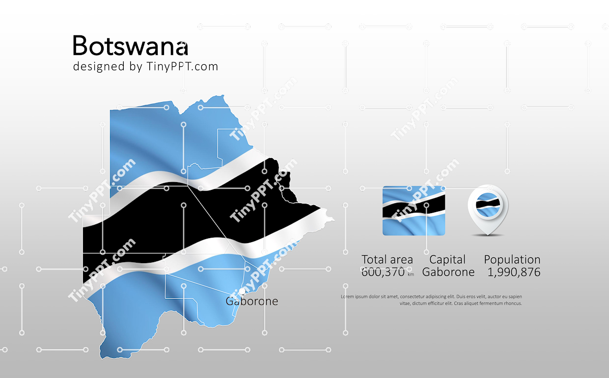 Botswana Country Map PPT