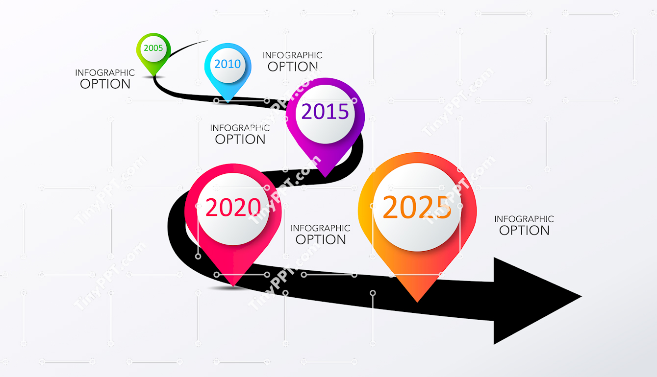 Directional Timeline Arrow PPT