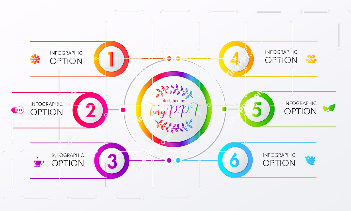 Circular Options Infographic PPT Slide